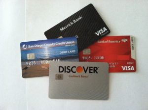 four major credit cards from different companies