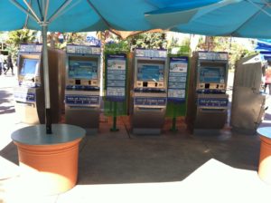 kiosks used for selling tickets at Sea World