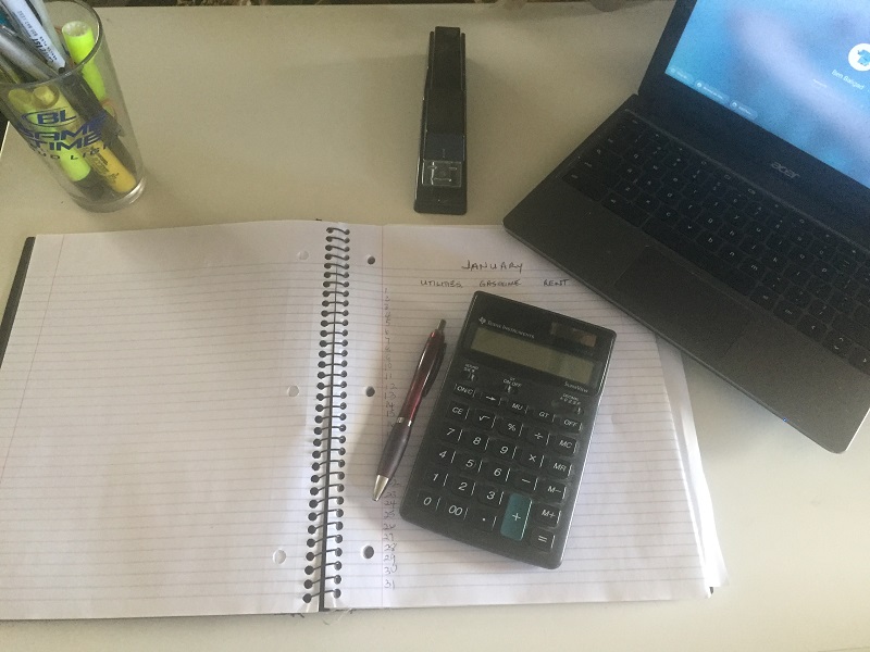 financial diary to record expenses