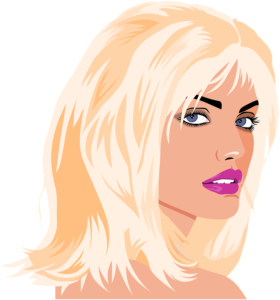 animated beautiful woman profile