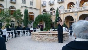 photographer at a wedding taking pictures