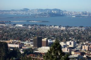 view of downtown berkeley from berkeley hills