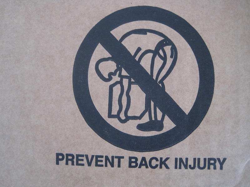 back injury prevention poster