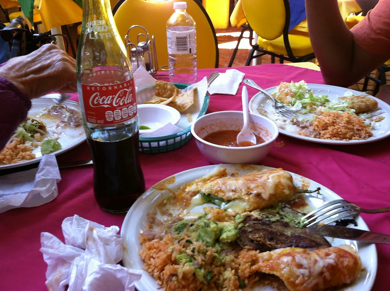 mexican food at a restaurant