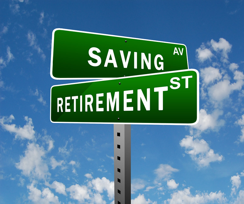 retirement savings street sign