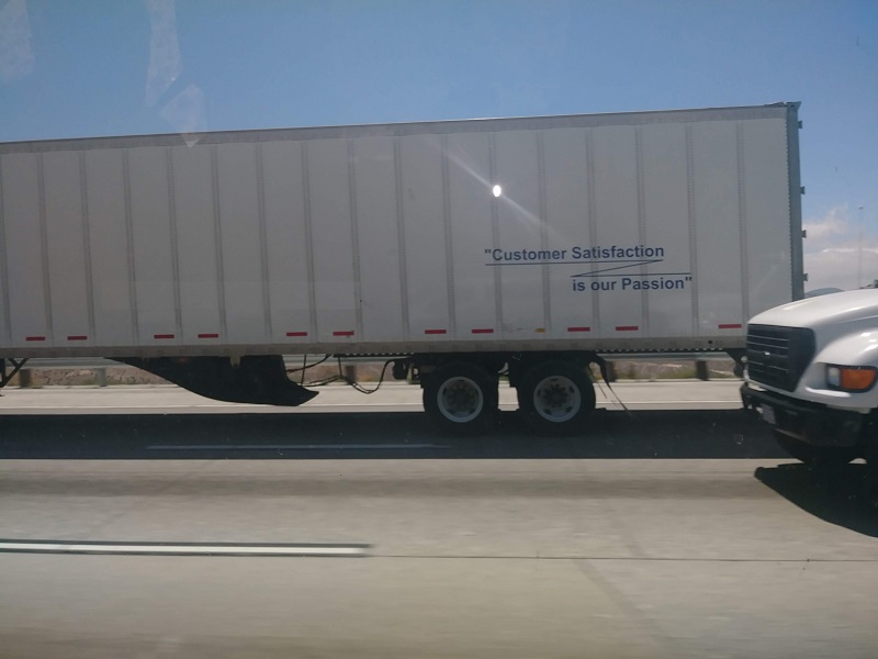 eighteen wheeler moving on the highway