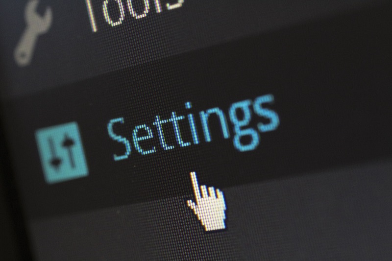 website settings and customizations